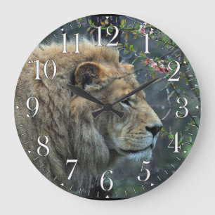 Male African Lion Big Cat Lion-Lover Wall Clock