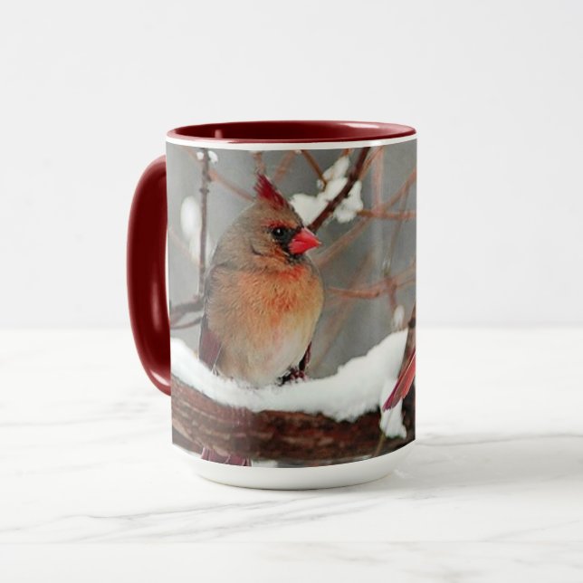 male and female cardinals mug (Front Left)