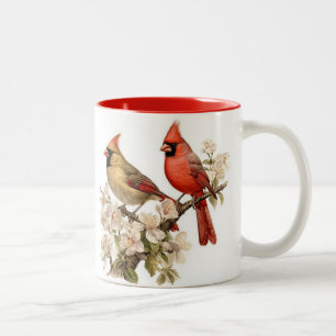 male and female cardinals mug