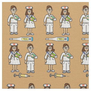 Male and Female Nurses Fabric