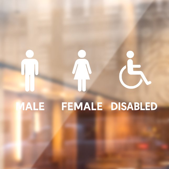 Male and Female Restroom Door Sign (Sheet 2)