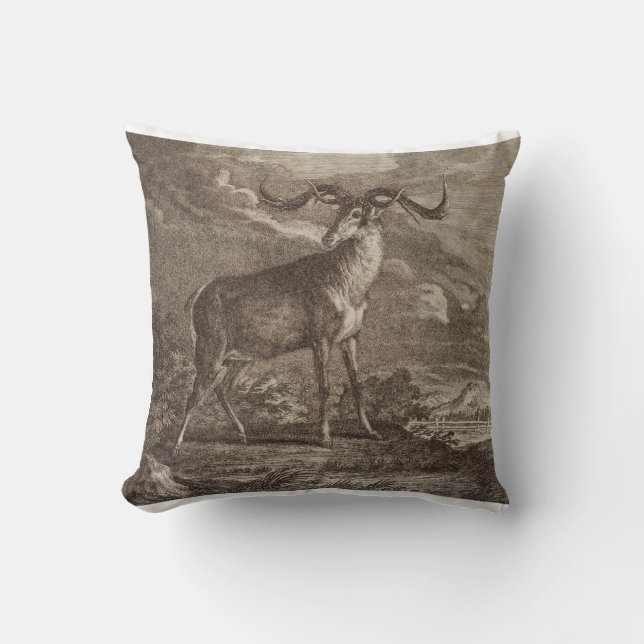 Male and young Red deer Cushion (Front)
