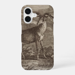 Male and young Red deer iPhone 16 Case