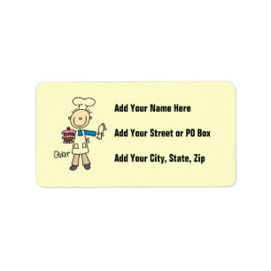 Male Baker Label