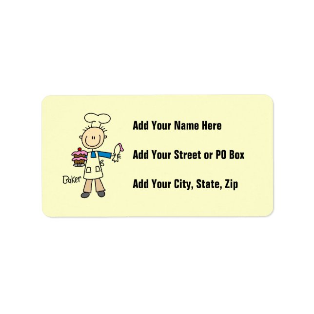 Male Baker Label (Front)