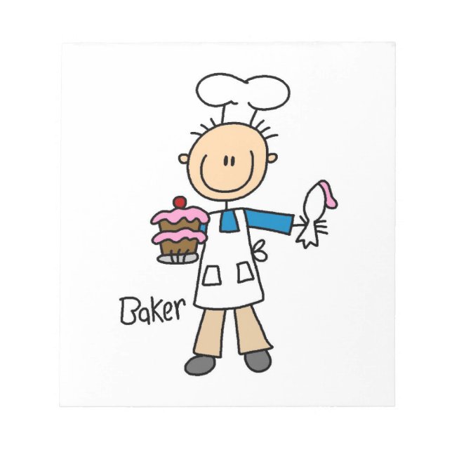 Male Baker Notepad (Front)