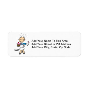 Male Baker Return Address Label