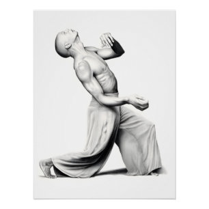 Male ballet dancer poster