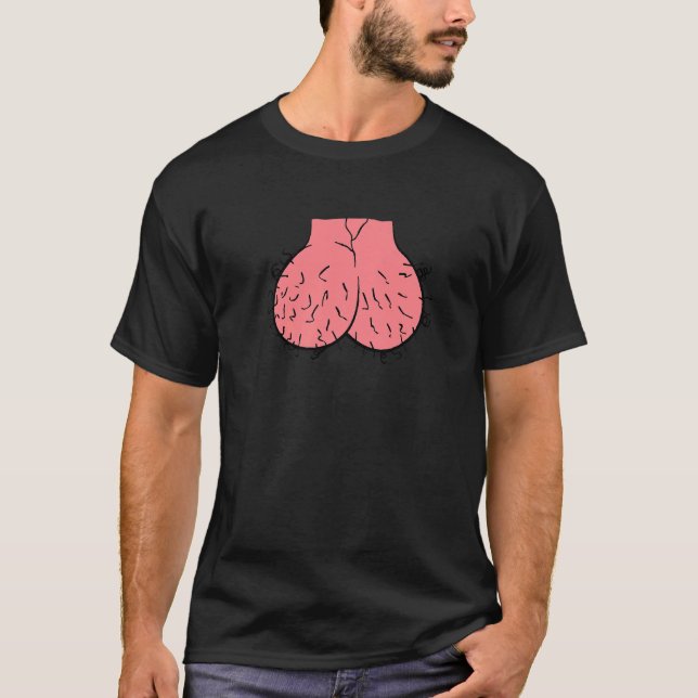 Male Balls Testicle  Male Testes Humour T-Shirt (Front)