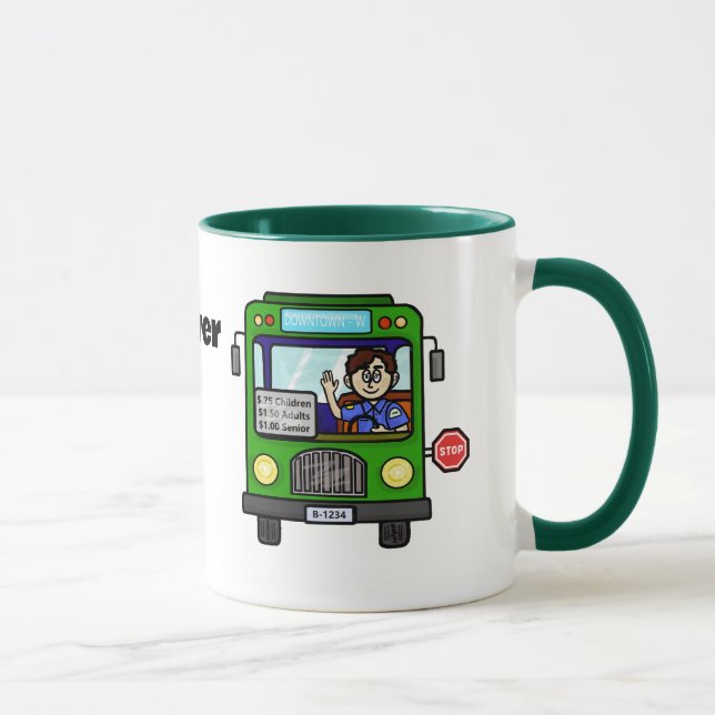Male Best Bus Driver Customised Mug (Right)