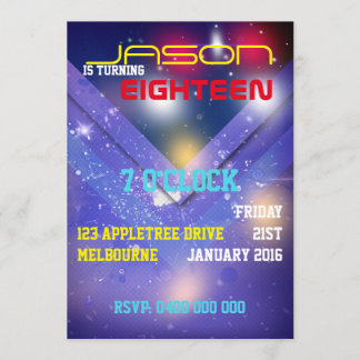 MALE BIRTHDAY INVITATION