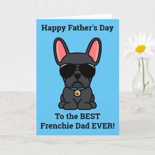 Male Black French Bulldog Father's Day Card