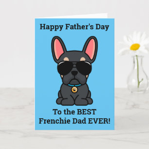 Male Black Tan French Bulldog Father's Day Card