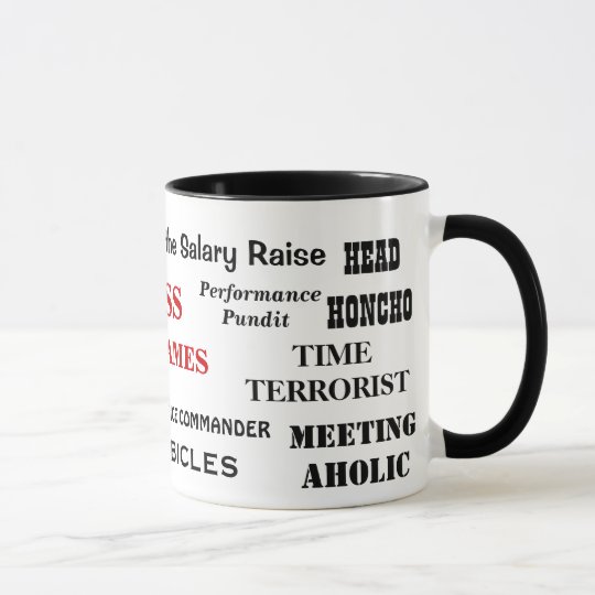 Male Boss Nicknames Funny Insults and Job Titles Mug