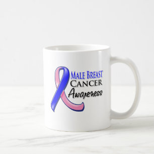 Male Breast Cancer Awareness Ribbon Coffee Mug