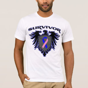 Male Breast Cancer Survivor Crest T-Shirt