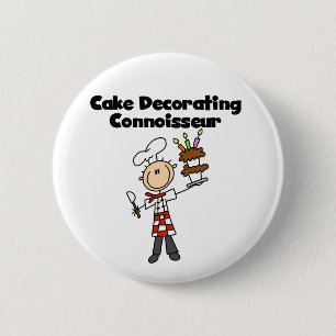 Male Cake Decorating Connoisseur 6 Cm Round Badge