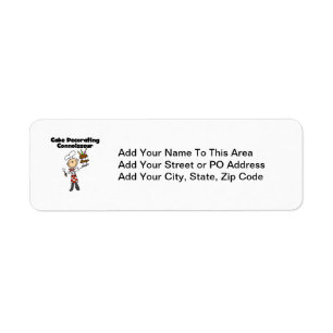 Male Cake Decorating Connoisseur Return Address Label