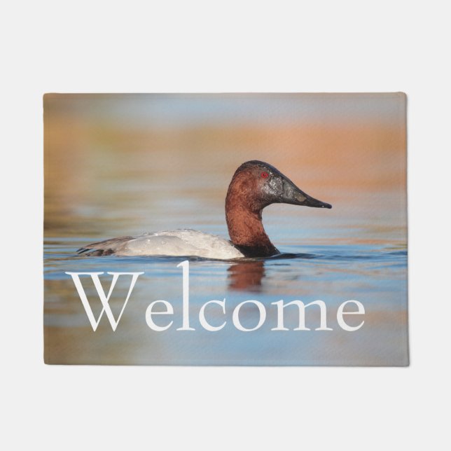 Male Canvasback Duck Doormat (Front)