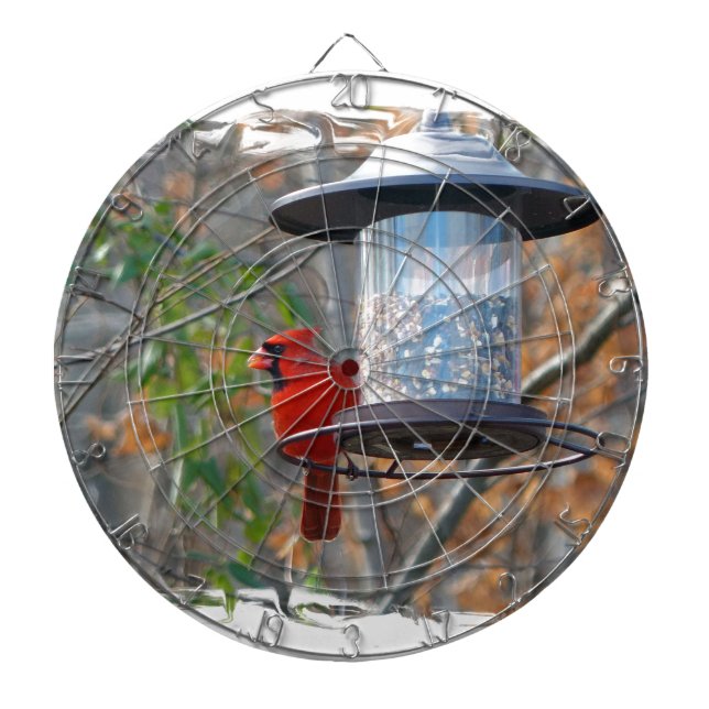 Male Cardinal Dartboard (Front)