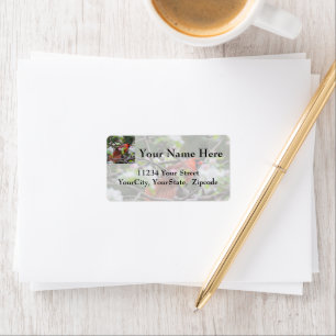 Male Cardinal in Springtime Label