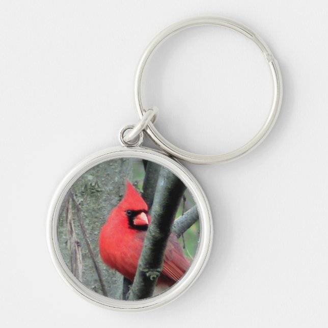 Male Cardinal Keychain (Front)