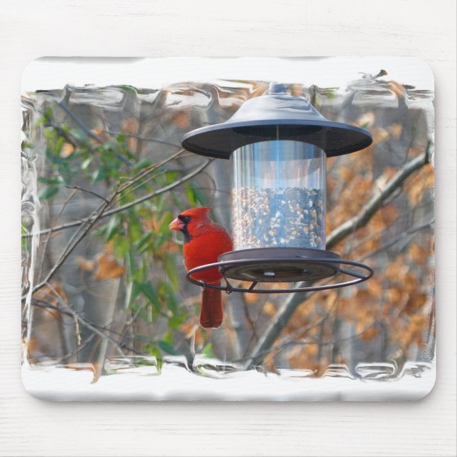 Male Cardinal Mouse Pad (Front)