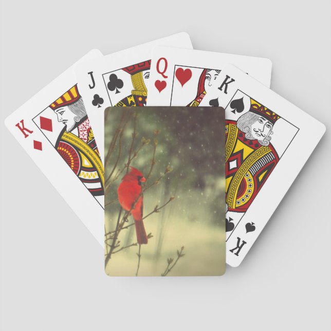 Male Cardinal Playing Cards (Back)