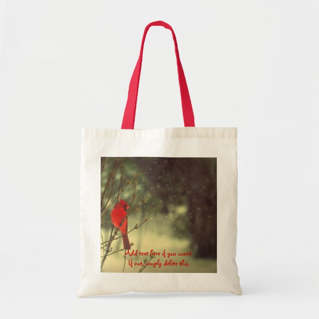 Male Cardinal Tote Bag (Front)