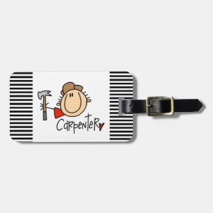 Male Carpenter Luggage Tag