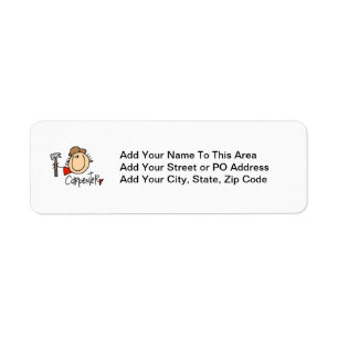 Male Carpenter Return Address Label