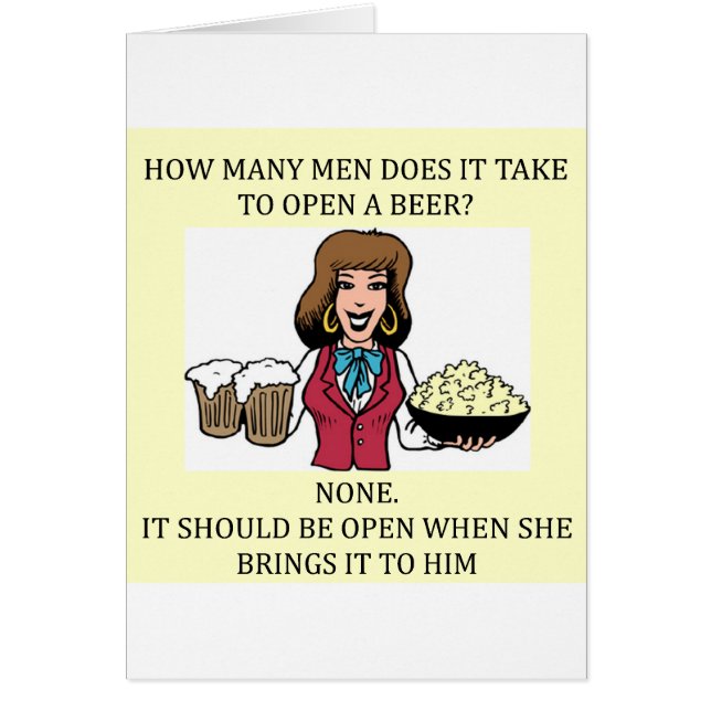male chauvinist beer joke (Front)
