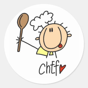 Male Chef Classic Round Sticker