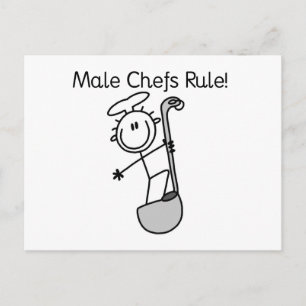 Male Chefs Rule Postcard