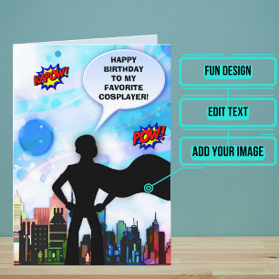 Male Cosplayer Sentimental Birthday Card