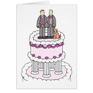 Male Couple Wedding Congratulations Cartoon
