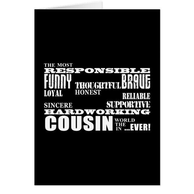 Male Cousins Best Greatest Cousin 4 him Qualities (Front)
