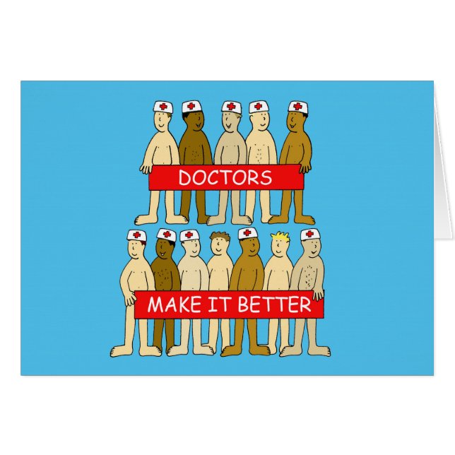 Male Doctors Cartoon Humour (Front Horizontal)