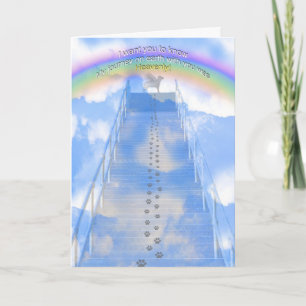 Male Dog Sympathy  Card - Stairway to Heaven