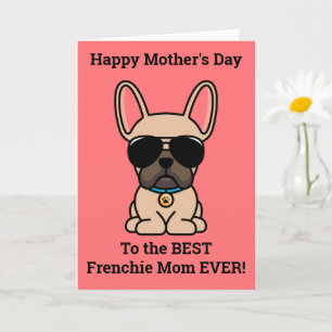 Male Fawn French Bulldog Mother's Day Card