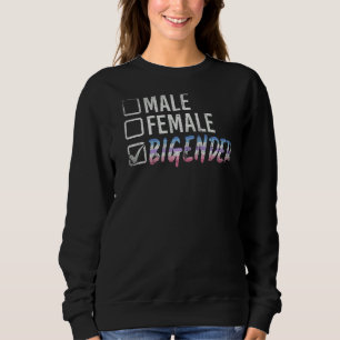 Male Female Bigender Flag Equality Queer Lgbtq Bi  Sweatshirt