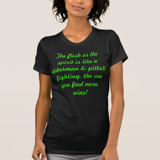 Male/Female Black Shirt With Neon Green Scripture