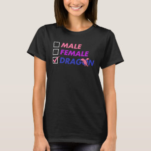 Male Female Dragon Genderfluid Pronoun Identificat T-Shirt