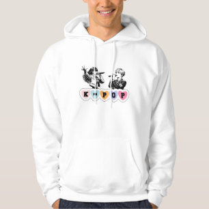 Male Female Idols Singing KPop Hearts Music Design Hoodie