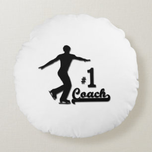 Male Figure Skating Coach Products Round Cushion