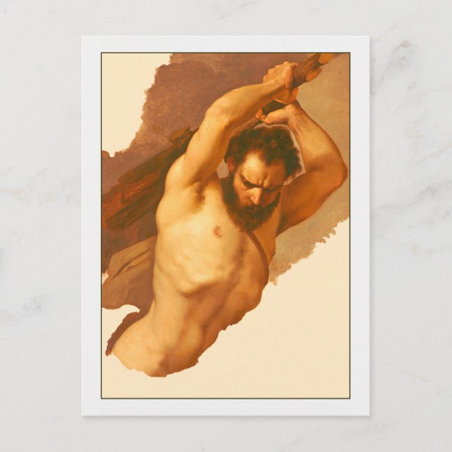 Male Figure Study by Giuseppe Bezzuoli Postcard (Front)