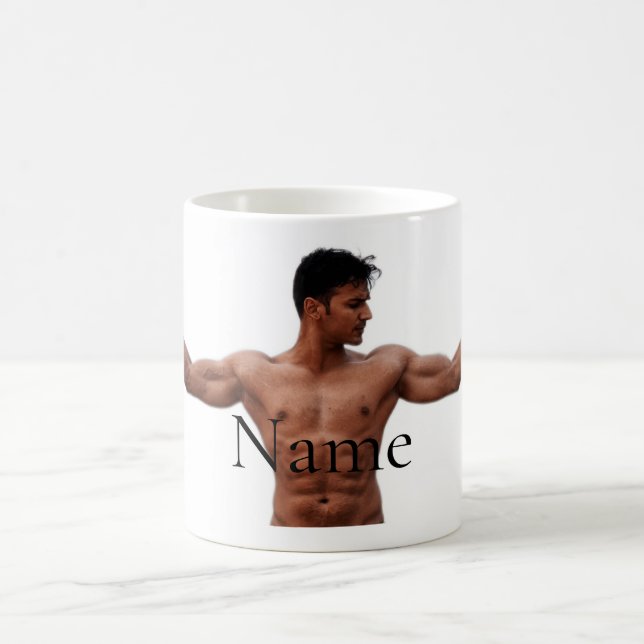 Male Fitness Model Thunder_Cove  Coffee Mug (Center)