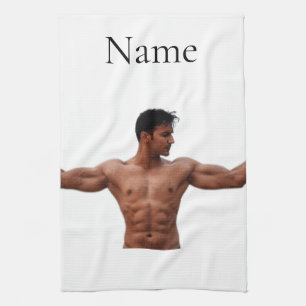 Male Fitness Model Thunder_Cove Tea Towel