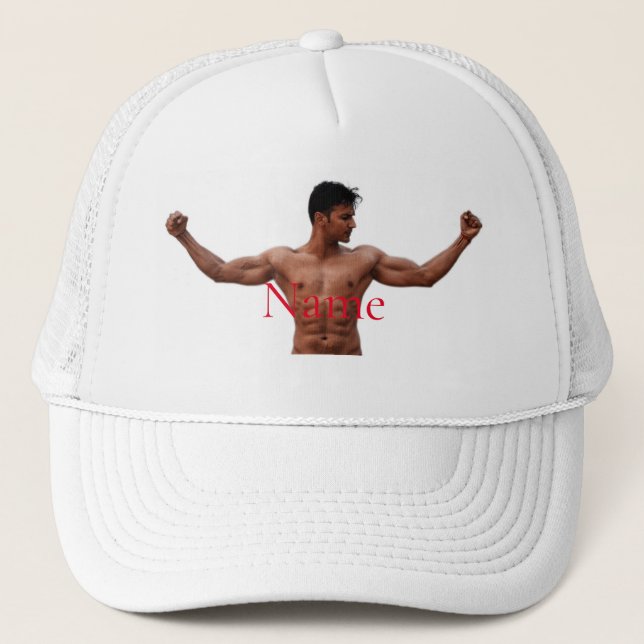 Male Fitness Model Thunder_Cove Trucker Hat (Front)