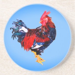 male gallinaceous bird coaster